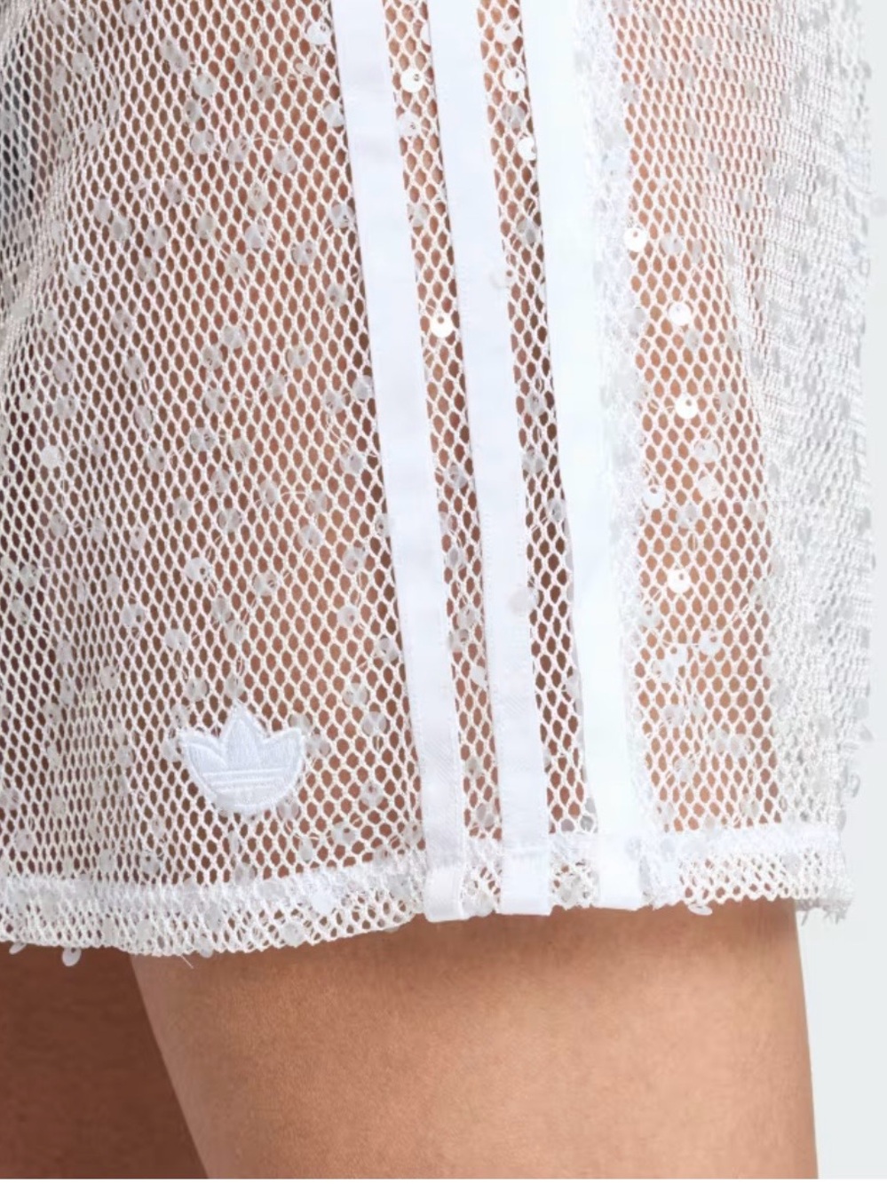 New adidas Originals Sunset Rhythms Sheer Mesh Sequin Mini Skirt Coverup - XS - Picture 6 of 12